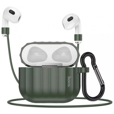 Husă pentru căști Hoco WB22 Glory Series Airpods 3 Dark Green