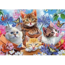 Puzzle Castorland 120 Midi Kittens with Flowers (B-13524)