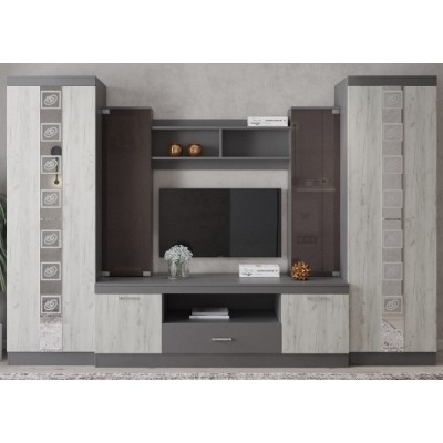 Living ML-Mobila ML-6 Palermo Var.1 4/2900 Stejar Craft Alb/Antracit