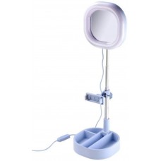 Lampă inelară Cellularline Selfie Ring with Mirror Cellular Light Blue