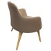 Fotoliu Papatya Case Lounge Wood Legs Natural/Upholstery Cappuccino/Beige