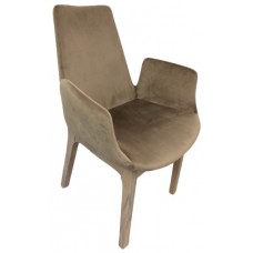 Fotoliu Papatya Eiffel ARM Wood Legs Natural/Upholstery Cappuccino