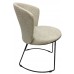 Scaun Papatya Felix Metal Wire Legs Black /Upholstery Grey/Beige