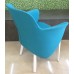 Fotoliu Papatya Jeremy Wood Legs White/Upholstery Turquoise