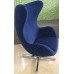 Кресло Papatya Muna Chrome Base/Upholstery Dark Blue