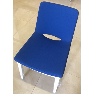 Стул Papatya Nevada Wood Legs White /Upholstery Camira Blue