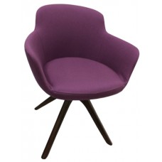 Кресло Papatya Njoy SwivelWood Legs Ebony /Upholstery Violet