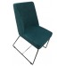 Scaun Papatya Oss Metal Legs Black/Upholstery White and upholstery aquamarine