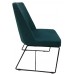 Scaun Papatya Oss Metal Legs Black/Upholstery White and upholstery aquamarine