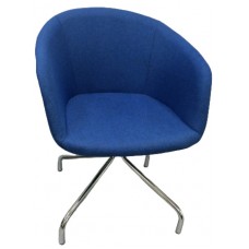 Fotoliu Papatya Robin Chrome Spider Base /Upholstery Blue