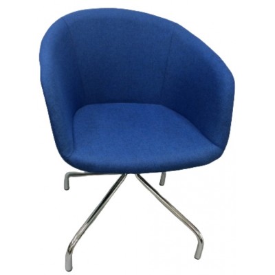 Кресло Papatya Robin Chrome Spider Base /Upholstery Blue