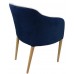 Fotoliu Papatya Saki Wood Natural /Upholstery Grey /Blue