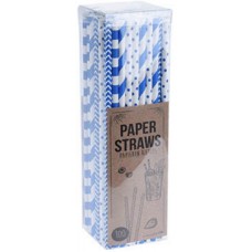 Набор соломок для коктейля бумажных Paper Straws 100pcs 19.5cm (44742)