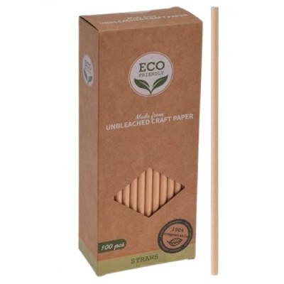 Набор соломок для коктейля бумажных ECO 100pcs (41661)