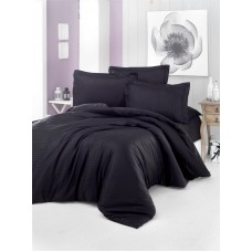 Lenjerie de pat Cottony Satin de Lux Stripe Black 2 (17369)