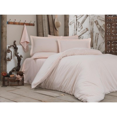 Lenjerie de pat Cottony Satin De Lux Stripe Peach Nr3 2E (261431)