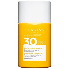 Солнцезащитный крем масло лосьон Clarins Mineral Sun Care Fluid Face SPF30 30ml