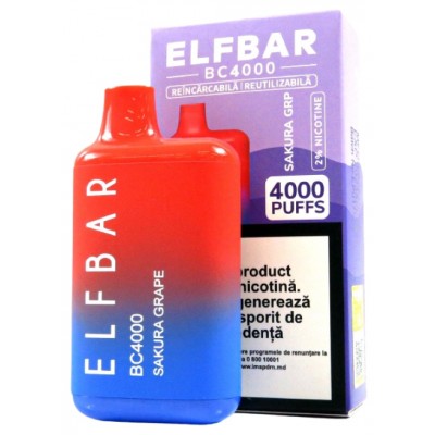 Țigară electronică Elf Bar BC4000 Sakura Grape