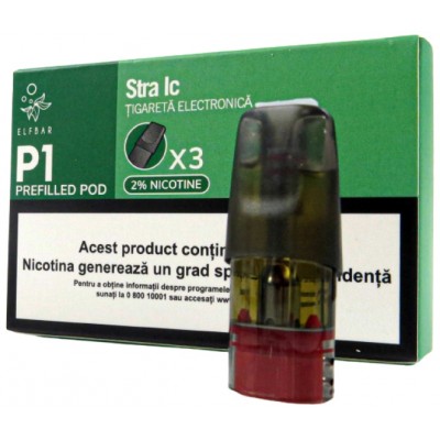 Cartuș Elf Bar P1 2ml 3pcs Strawberry Ice