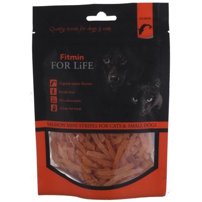 Лакомства для собак и кошек Fitmin For Life Dog & Cat Salmon Mini Stripes 70g