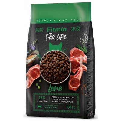 Hrană uscată pentru pisici Fitmin For Life Adult Lamb 1.8kg