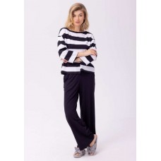 Pijama Ajoure T23520 Black Stripes White/Black 2XL