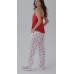 Pijama Ajoure M23537 Red/Ivory Print Hearts L