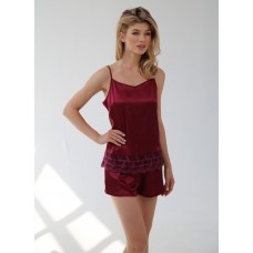 Pijama Ajoure S23501 Bordo S