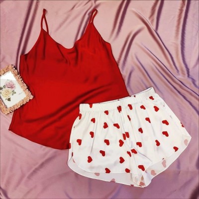 Пижама Ajoure M23536 Red/Ivory Print Hearts L