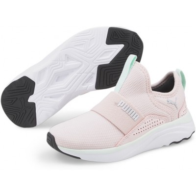 Adidași pentru copii Puma Soft Sophia Slip On Ps Puma Black/Lemon Sherbert/White 28.5