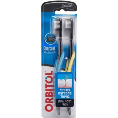 Зубная щётка Orbitol Carcoal Ultra Slim 2pcs (353402)