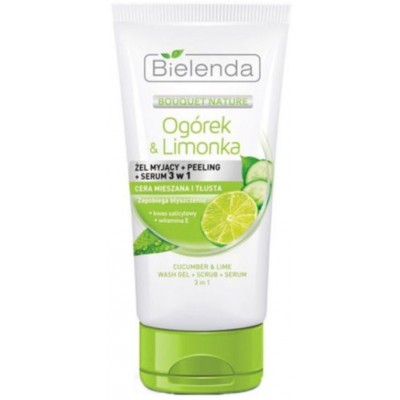 Очищающее средство для лица Bielenda Cucumber & Lime 3in1 150ml