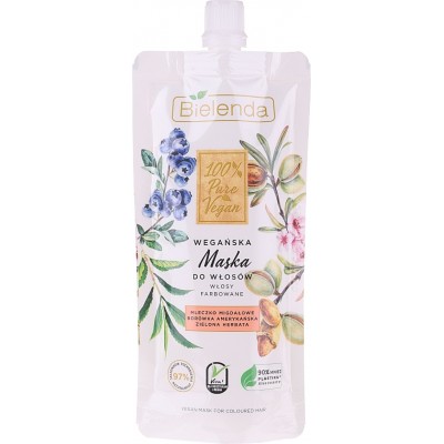 Mască pentru păr Bielenda 100% Pure Vegan Mask Coloured & Dry Hair 125ml