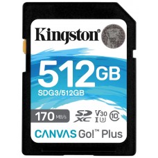 Сard de memorie Kingston SDXC 512Gb Canvas Go Plus Class10 UHS-I U3 V30 (SDG3/512GB)