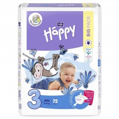 Scutece Bella Baby Happy Midi 3/72pcs