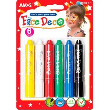 Мелки для лица Amos Face Deco 6 Colors (FD5B6)