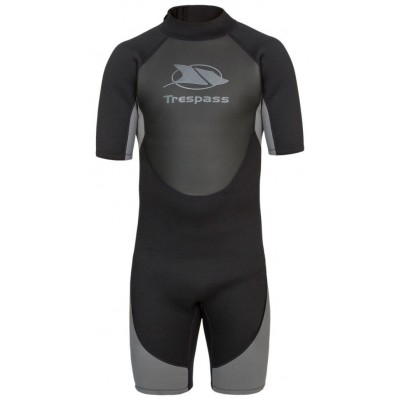 Costum neopren Trespass 3mm Short Wetsuit Black S (MACLSMB20001)