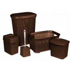 Набор для ванной комнаты Hydro-S 5pcs Brown (0437412)