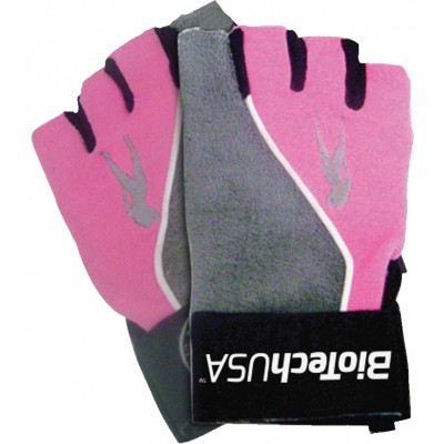 Перчатки для тренировок Biotech Pink Fit 2 Grey/Pink S