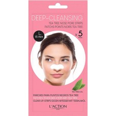 Очищающие полоски для носа L'Action Tea Tree Nose Pore Strips 5pcs