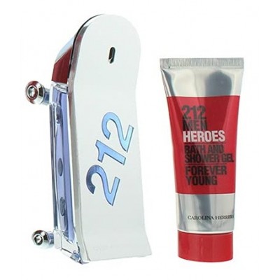 Set de parfumuri pentru el Carolina Herrera 212 Men Heroes EDT 90ml + Shower Gel 100ml