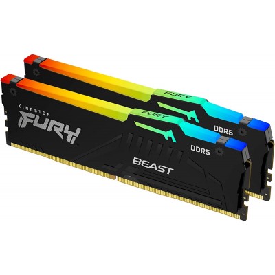 Оперативная память Kingston Fury Beast 16Gb DDR5-6000MHz Kit (KF560C40BBAK2-16)