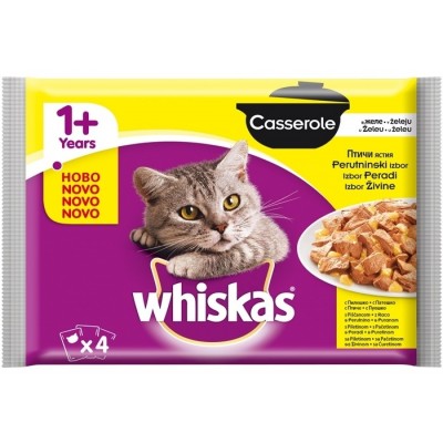 Hrană umedă pentru pisici Whiskas Chicken in Jelly 4x85g