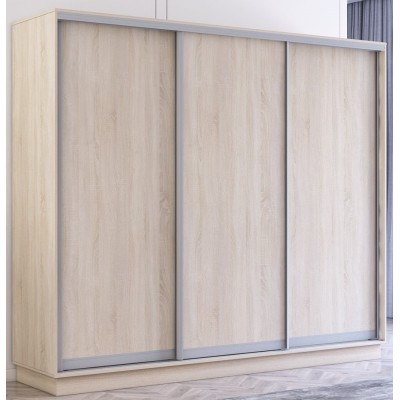 Dulap cu uşi glisante Mobildor-Lux Fox 2400 (3025 Stejar Sonoma) Uși PAL ambele