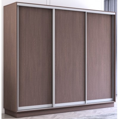 Dulap cu uşi glisante Mobildor-Lux Fox 2400 (2226 Wenghe) Uși PAL ambele