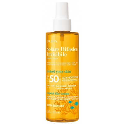 Loţiune de protecție solară Pupa Solaire Biphase Invisible SPF50 200ml