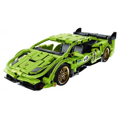 Set de construcție XTech Pull Back Green Racer 457pcs (5810)