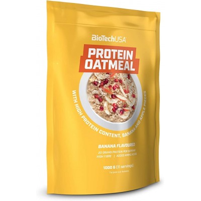 Fulgi de ovaz proteic Biotech Protein Oatmeal Banana & Apple 1000g