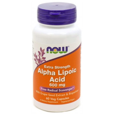 Витамины NOW Alpha Lipoic Acid 600mg 60cap