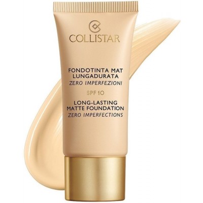 Fond de ten pentru față Collistar Long- Lasting Matte Foundation 0 Cameo